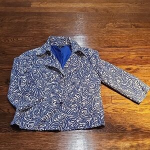 Rafaella Kids Jacket with Blue and White Swirl Design